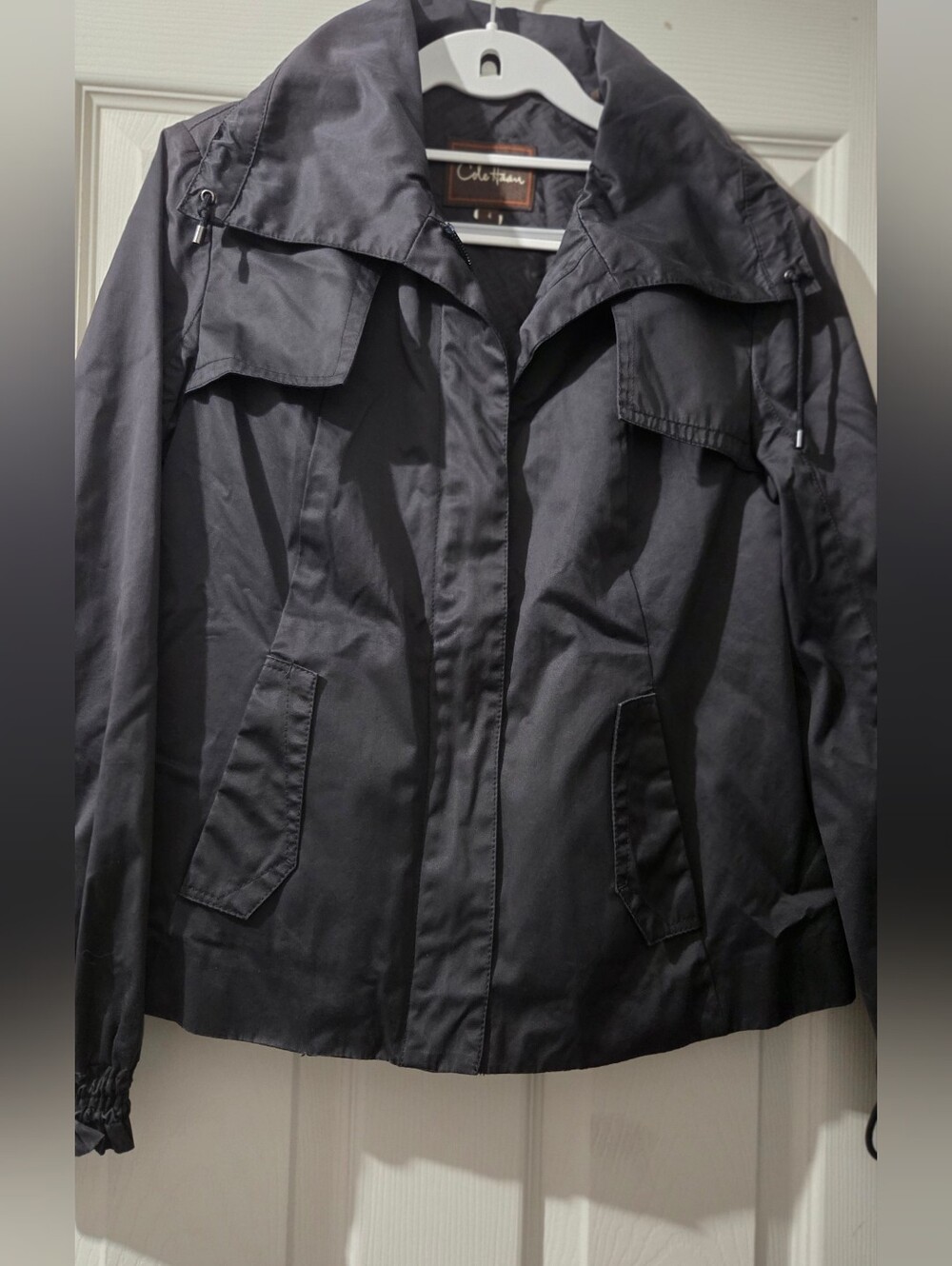 Cole Haan Women's Black Lightweight Trench Jacket